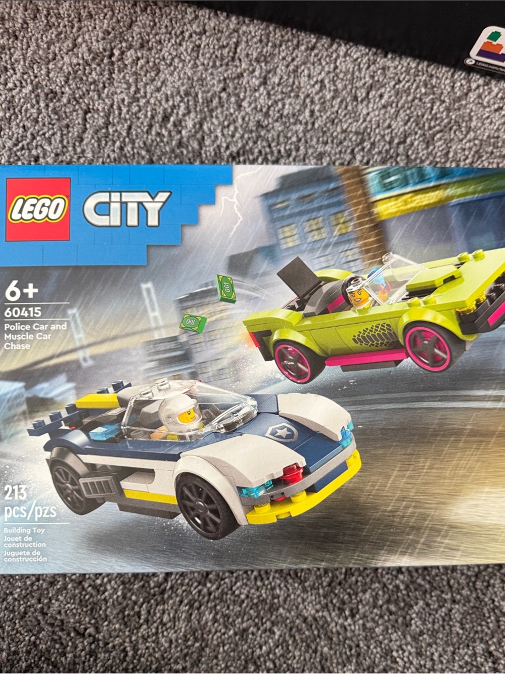 LEGO City Lime Green and Blue Police vs Muscle Car Chase